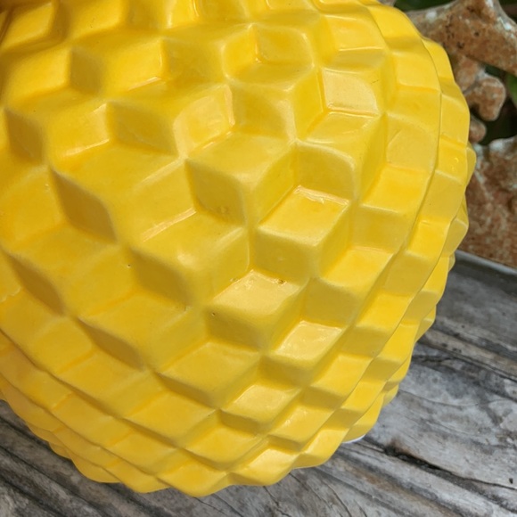 Bright Yellow Ceramic Jar with Lid - Picture 3 of 9